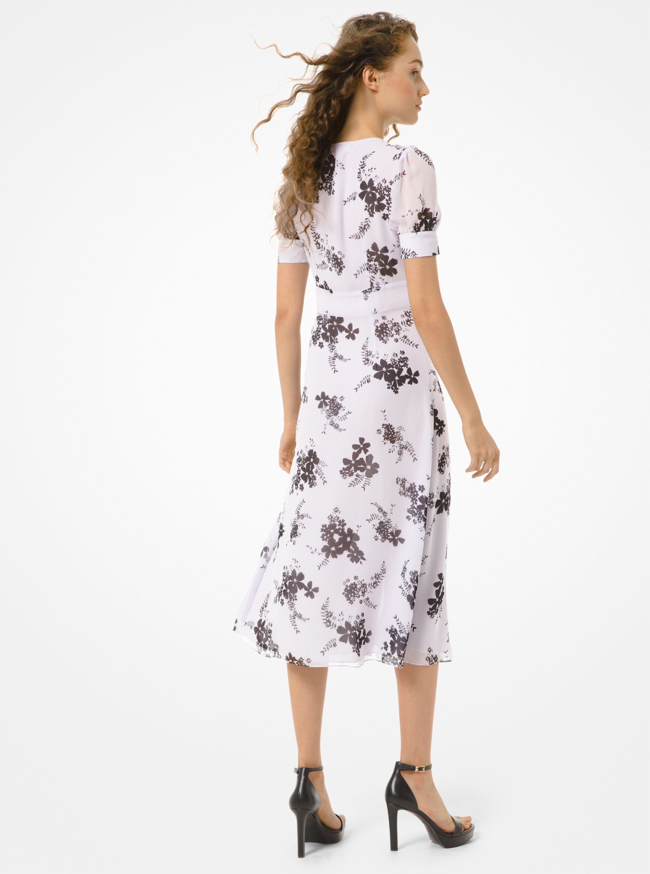 Michael kors best sale floral midi dress